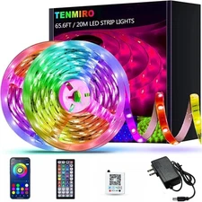 Tenmiro 65.6Ft Led Strip Lights, Ultra Long Rgb Color Changing Led Lig
