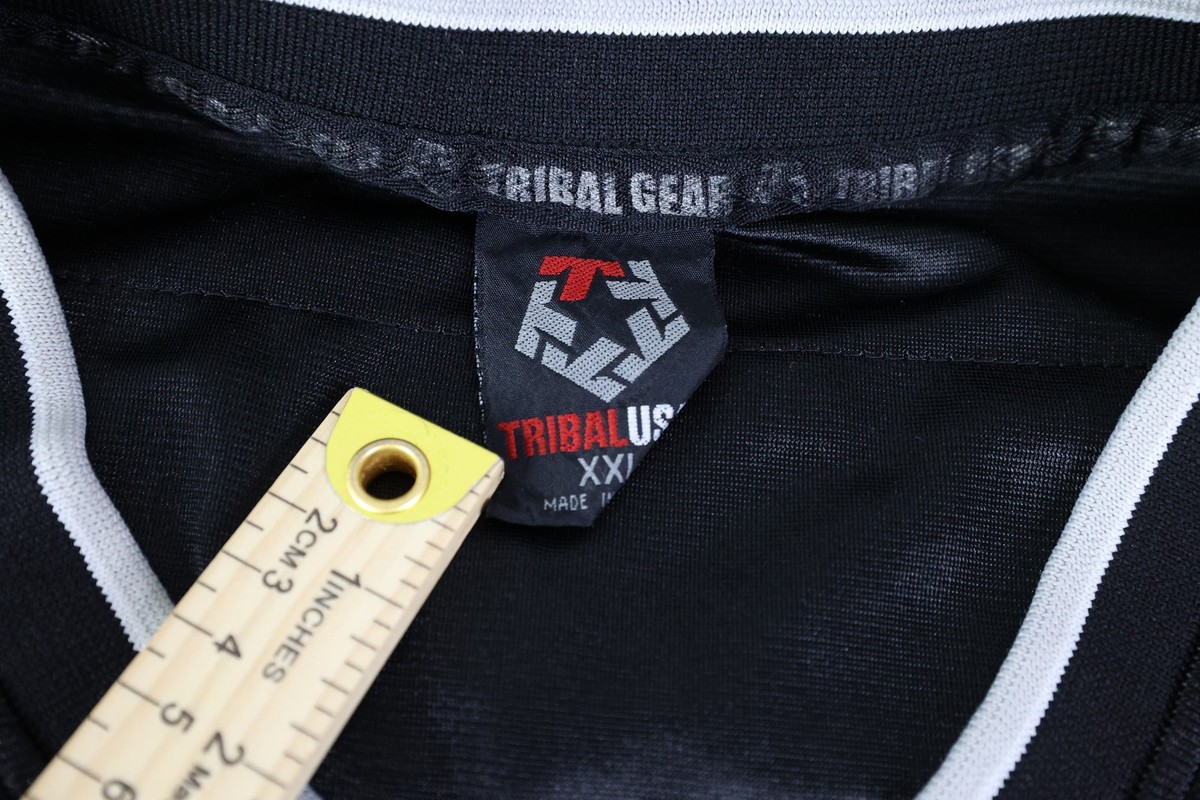 Tribal Gear Shirt Mens 2XL Black Gray Mesh Jersey Streetwear