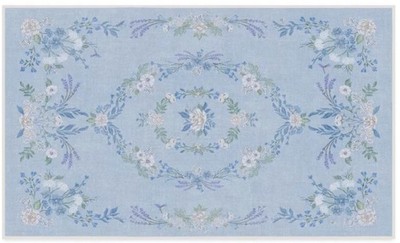 Ruggable 3.5'x5' Washable Bridgerton Aubrey Hall Garden Area Rug Blue 42 x 60 