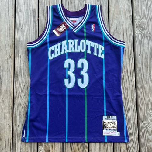 Men’s Mitchell & Ness Charlotte Hornets Authentic Jersey ‘94 Mourning Large (44)