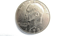Moneta da un dollaro 1972 Eisenhower - coniata a D - classica primi anni 70