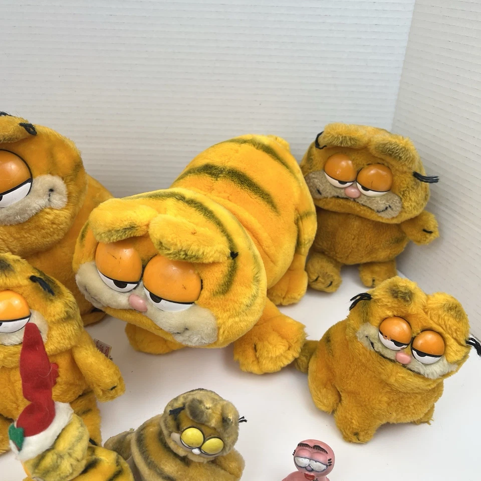 Lote de 9 y 3 juguetes de peluche de colección 1978-1981 Garfield The Cat Foto 3 de 4