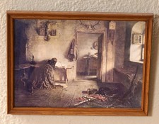 Schönes altes Wandbild mit jagdlichem Motiv