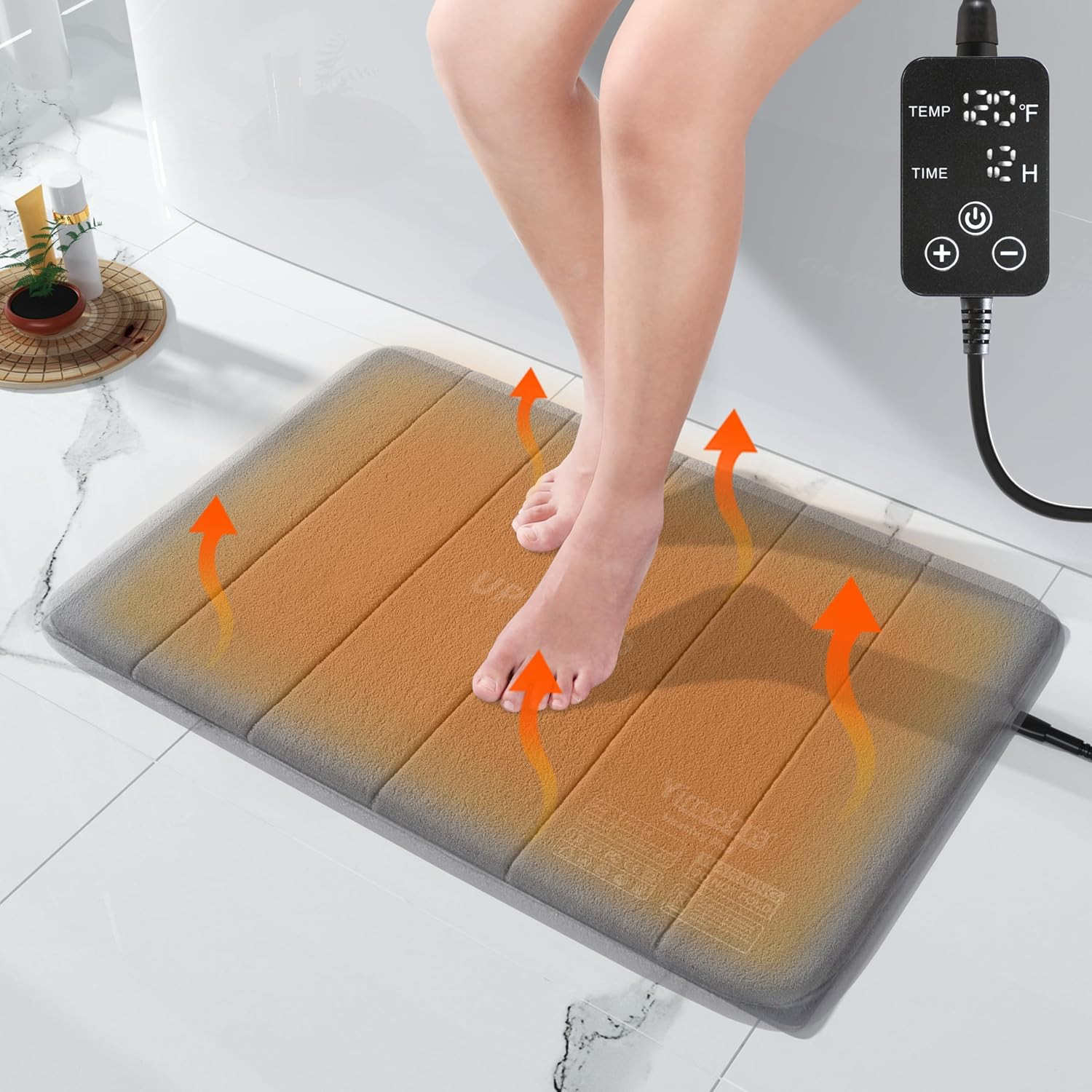 For Bathroom Rugs, With Memory Function, Adjustable Temperature (32-