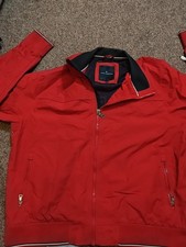 Blue Harbour Men's Red Windbreaker Mesh-Lined Zip-Up Jacket XXL VGC