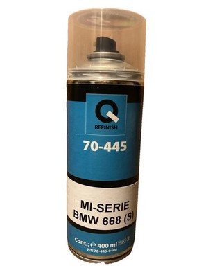 4 Q-Refinish Autolack BMW 668 Schwarz Basislack Sprühdose 400ml &  2 Klarlack 