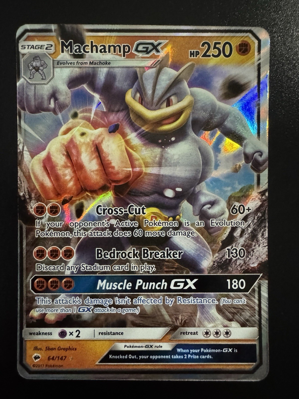 Machamp GX 64/147 Burning Shadows LP