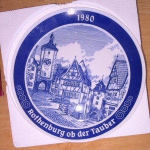 1980 Rothenburg ob der Tauber Germany Decorative Collector Plate