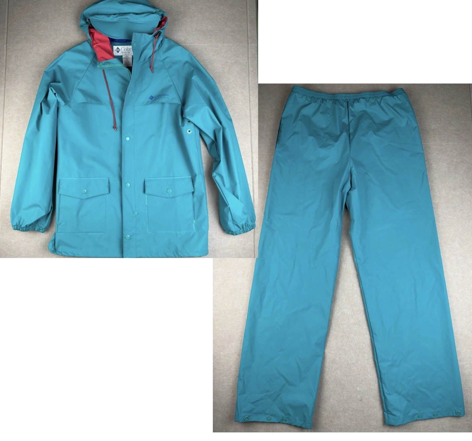 Columbia Youth XL 20 Rain Pants & Jacket Set Teal Waterproof PVC Nylon Outdoor
Opens in a new window