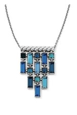  Brighton MODERNA Blue Baguette Crystal Silve...