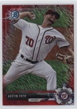 2017 Bowman Chrome Prospects Red Shimmer Refractor 4/5 Austin Voth #BCP60 19ot