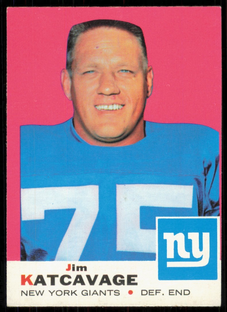 1969 TOPPS JIM KATCAVAGE NEW YORK GIANTS #84 EX-EXMT