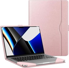 Sleeve Case for MacBook Pro 14 Inch 2021-2025 PU Leather Folio Book Cover