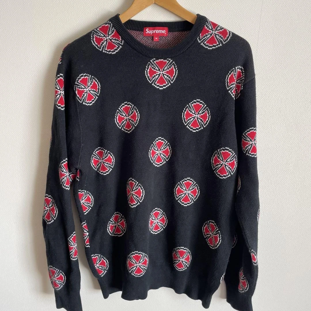 Pull homme Supreme M croix indépendantes iconique streetwear rare occasion limitée