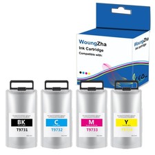 T9731 T9732 T9733 T9734 Lot de 4 sacs d'encre avec puce de rechange