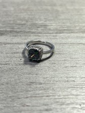 Mystic Topaz 925 Sterling Silver Cocktail Art Deco Ring Sz8 3.2G New