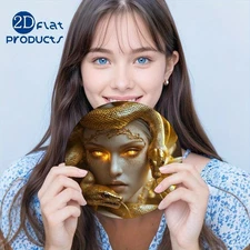 Medusa Theme Round Aluminum Sign - Retro Holiday Home Decor