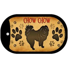 Chow Chow Novelty Metal Dog Tag Necklace 2" x 1"