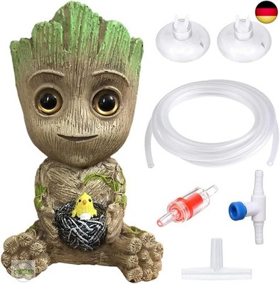 SLOCME Aquarium Groot Luft Sprudler Stein Dekorationen - mit 2m/7ft Standard