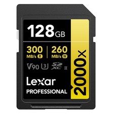 Lexar GOLD Series Professional 2000x UHS-II SDXC Memory - 128GB, Card