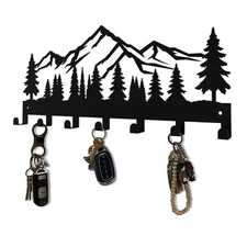Decorative Metal Key Holder Wall Mounted Key Hooks Organizer for Entryway