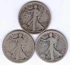THREE - Walking Liberty Half Dollars + 1917, 1917-D(R), 1917-S(R) + No Reserve!