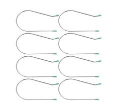 8 Pcs 2 Inch Silver Hot Curler Clips Replacement Kit, 1 Count Pack of 8 