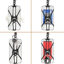 Cell Phone Strap Neck Lanyard Case Sling Necklace Cord Holder Silicone W/ Ring
