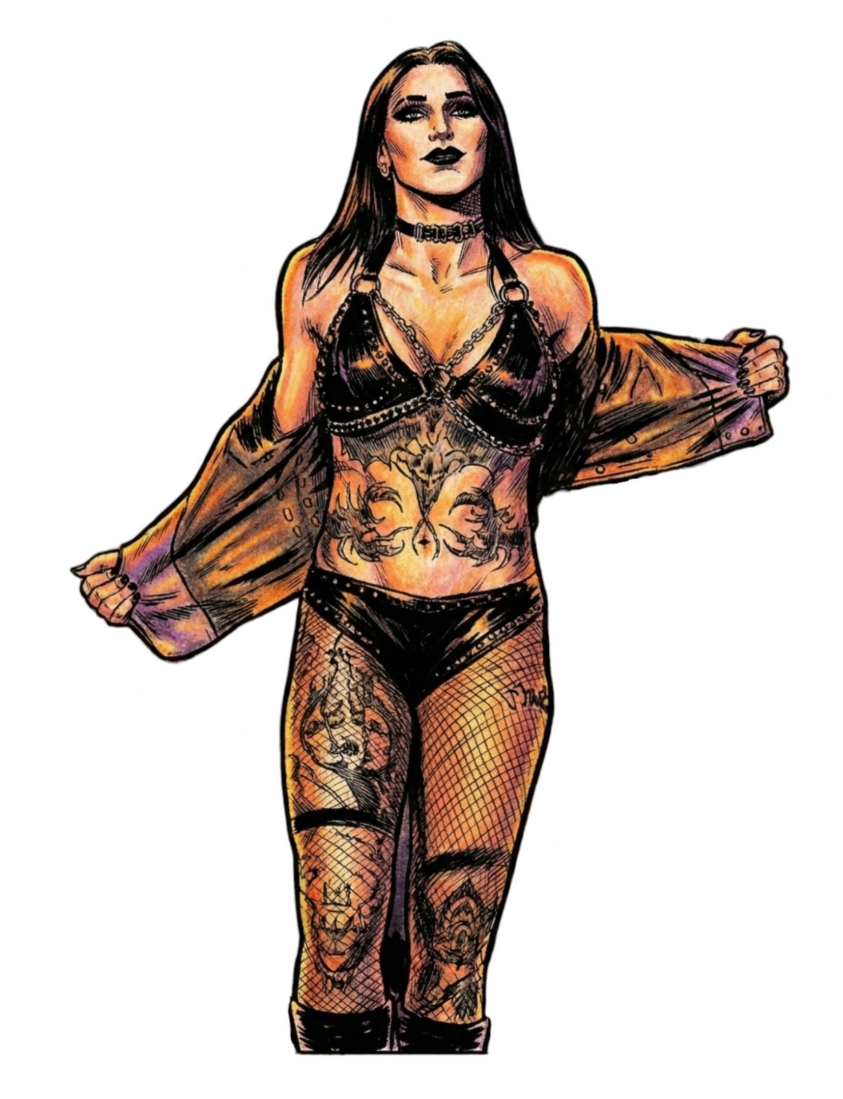 WWE Rhea Ripley Wrestling Water Resistant Sticker WWF WCW AEW NXT