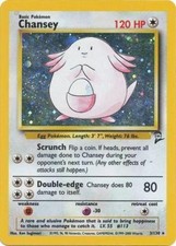 Heavily Played, English Pokemon Holo Chansey - 3/130 - Holo Rare - Unlimited Edi