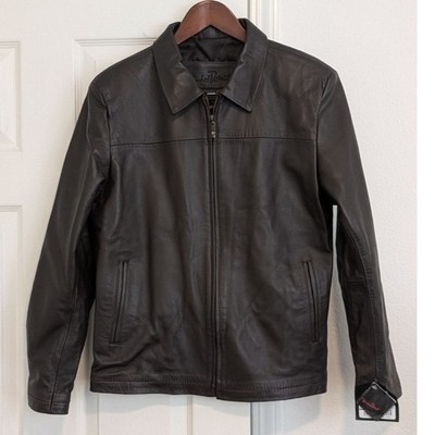 Michel Domit Lambskin Leather Jacket Brown NEW WITH TAGS -- Men's S