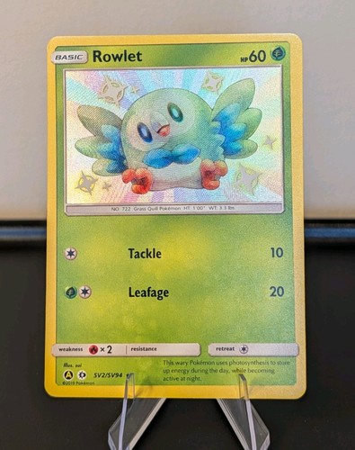 Rowlet SV2/SV94 Hidden Fates: Shiny Vault Holo