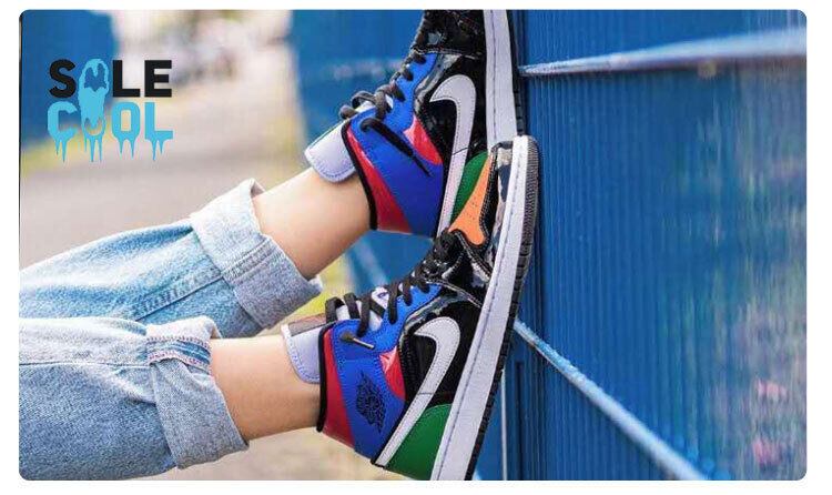 Nike Air Jordan 1 AJ1 Mid SE Multi Patent Leather Women's Nike Air Jordan 1 AJ1 Mid SE Multi Patent Leather Women's