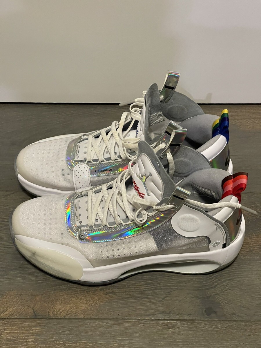 jordan xxxiv white metallic silver