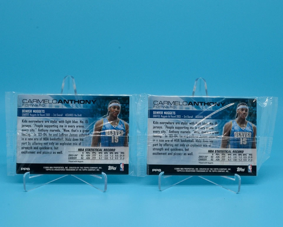 2004-05 Topps Luxury Box Completo Sellado Promo Set Lote de (2) - SHAQ, CARMELO Foto 2 de 2