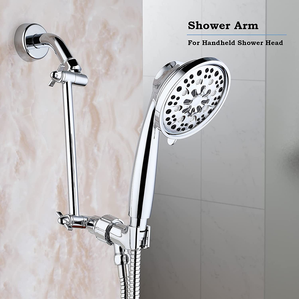 Shower Arm Extension, Adjustable Shower Arm for Bathroom, Solid Brass