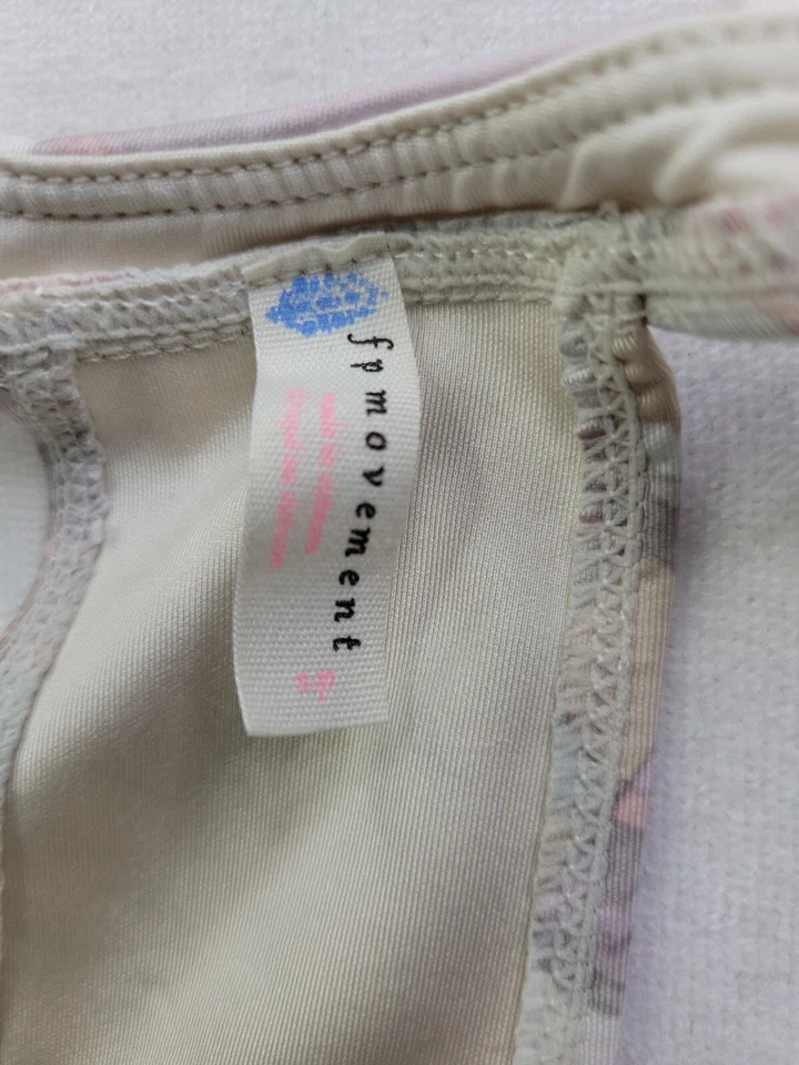 Sujetador deportivo Free People FP Movement para mujer S floral pálido forrado liso espalda deportiva Foto 4 de 4