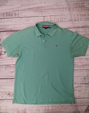 Vineyard Vines Polo Shirt Men  s Medium Green Golf Stretch Logo Short Sleeve