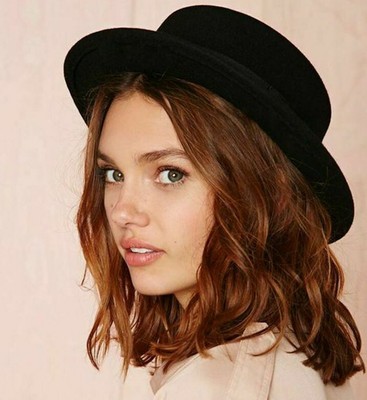 womens flat brim hat