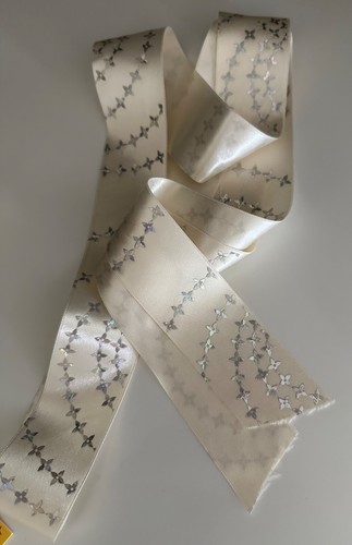 LOUIS VUITTON | LV | Beige Satin RIBBON | RARE | 1.5 Inches Wide