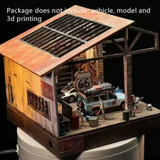 1/64 Diorama Car Garage Prop Model Repair Workshop Scene Display Model Accessory