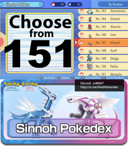 Pokemon Brilliant Diamond Shiny Pearl 151 Sinnoh Pokedex Complete Shiny 6iv Ebay
