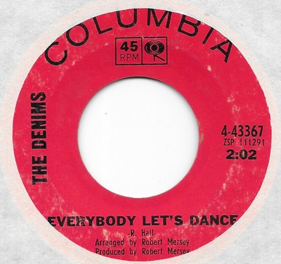 THE DENIMS Everybody Let's Dance on Columbia mod beat garage 45 HEAR