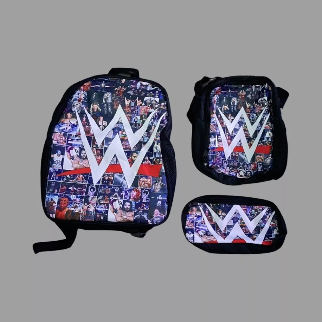 WWE Themed 3 Piece Set-backpack/lunchbox/pencil Case