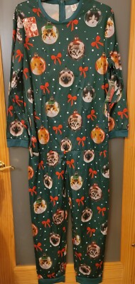 Cats/Kitties Christmas Cheer Cat Ornaments Light Up Union Suit