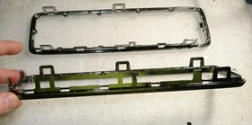 Microsoft Xbox 360 S Console 1439 Top & Bottom Chrome/Silver Bezel Trim-Just OK