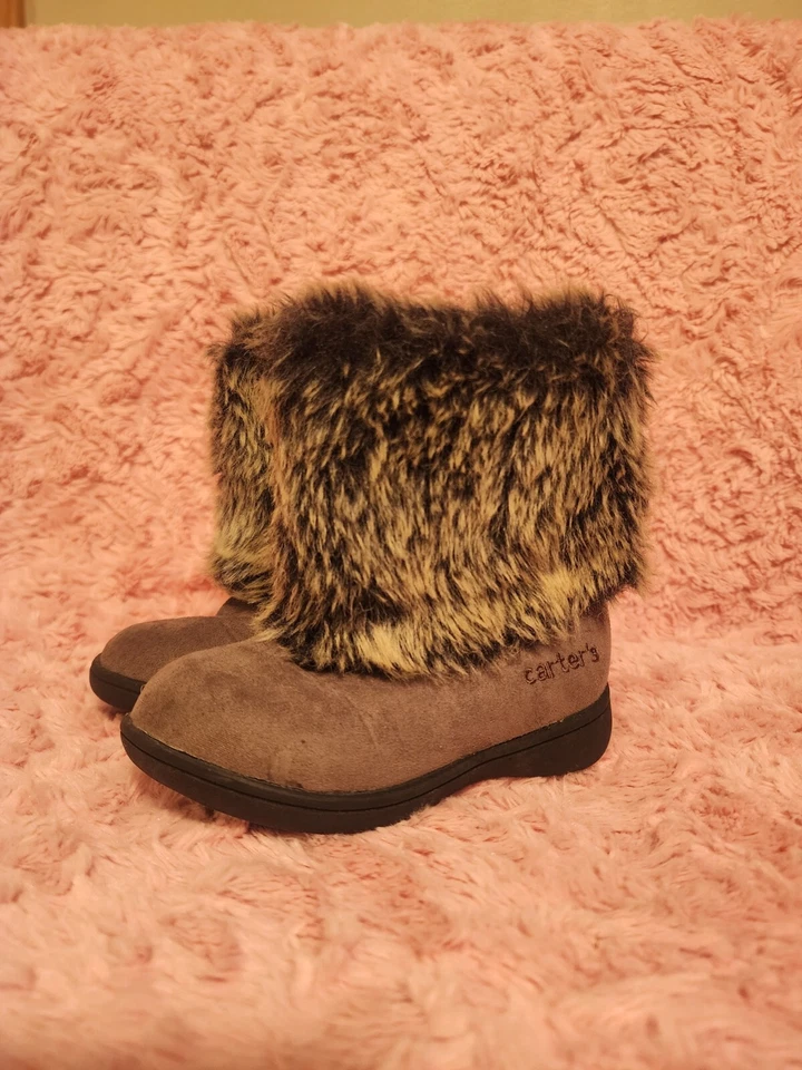 Botas Carters de piel sintética talla 7 para bebé niña Foto 2 de 4