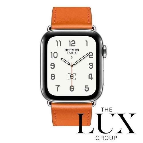 New Apple Watch Series 6 Hermes 44mm Single Tour Orange New in box Orange  Band | eBay