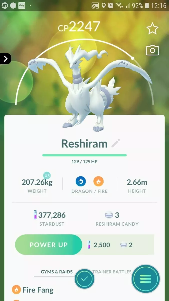 Pokemon Reshiram