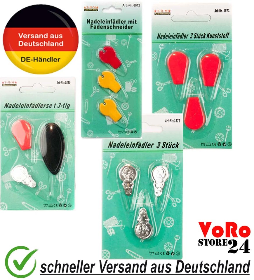 MARKENLOS Nadeleinfädler Faden Einfädelhilfe Nähhilfe Einfädler verschiedene Varianten